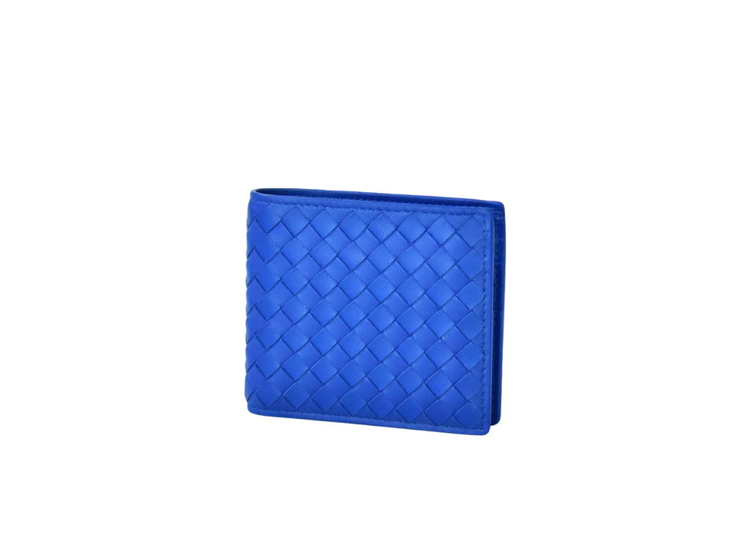 Bottega Veneta Bottega Veneta Intrecciato Bi-Fold Wallet In Calfskin With 8 Card Slots Peacock