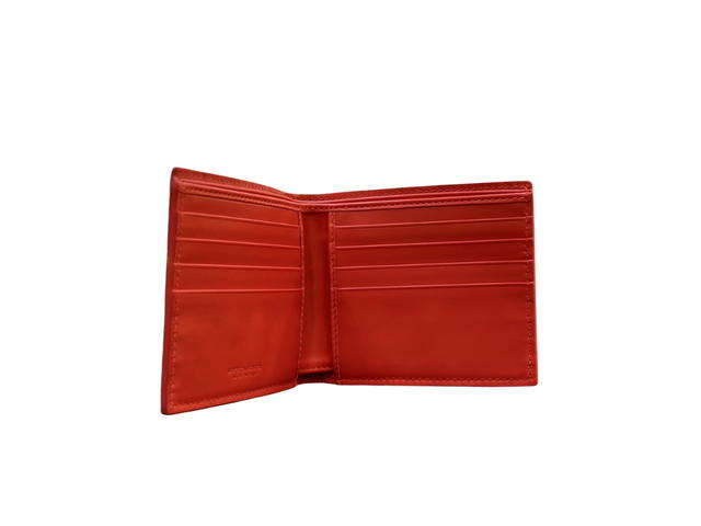Bottega Veneta Bottega Veneta Intrecciato Bi-Fold Wallet In Calfskin With 8 Card Slots Tomato - view 2