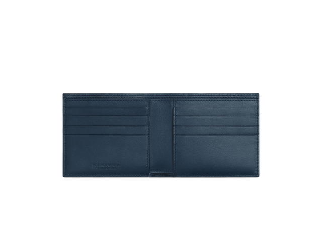 Bottega Veneta Bottega Veneta Intrecciato Bi-Fold Wallet In Calfskin With Eight Card Slots Deep Blue - view 2