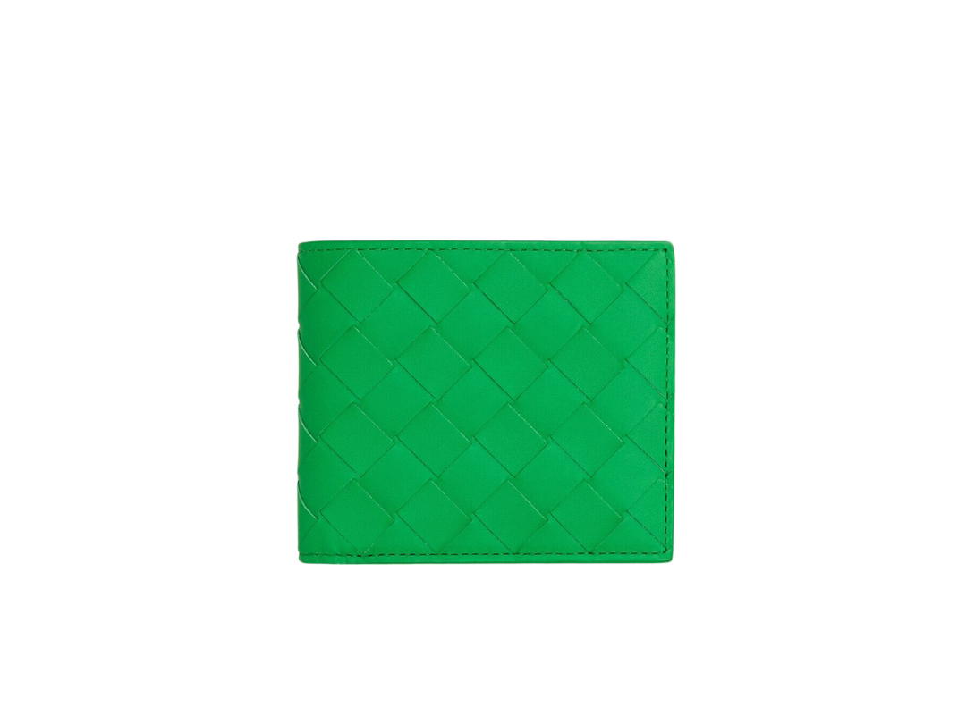 Bottega Veneta Bottega Veneta Intrecciato Bi-Fold Wallet In Calfskin With Eight Card Slots Parakeet