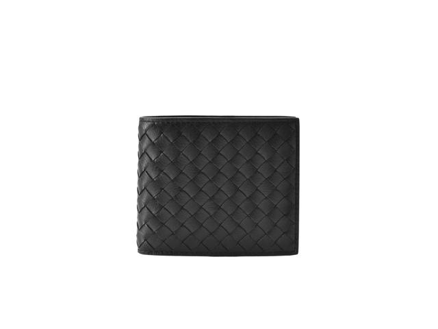 Bottega Veneta Bottega Veneta Intrecciato Bi-Fold Wallet In Lambskin Leather With 8 Card Slots Black - view 1