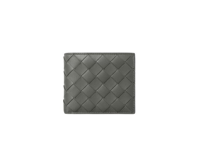 Bottega Veneta Bottega Veneta Intrecciato Bi-Fold Wallet In Leather Gray - view 1