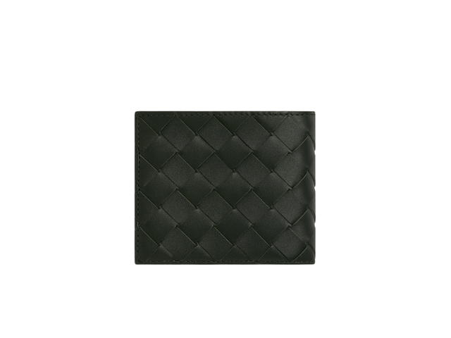 Bottega Veneta Bottega Veneta Intrecciato Bi-Fold Wallet With Coin Purse In Calfskin With Silver Finish Hardware Dark Green-Mermaid - view 2