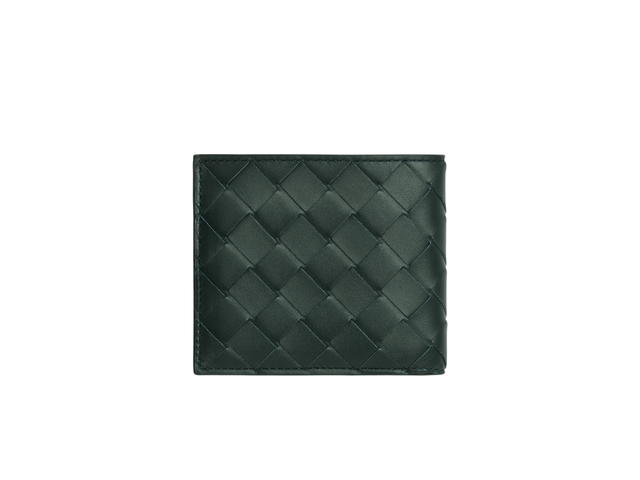 Bottega Veneta Bottega Veneta Intrecciato Bi-Fold Wallet With Coin Purse In Calfskin With Silver Finish Hardware Inkwell-Pale Blue - view 2