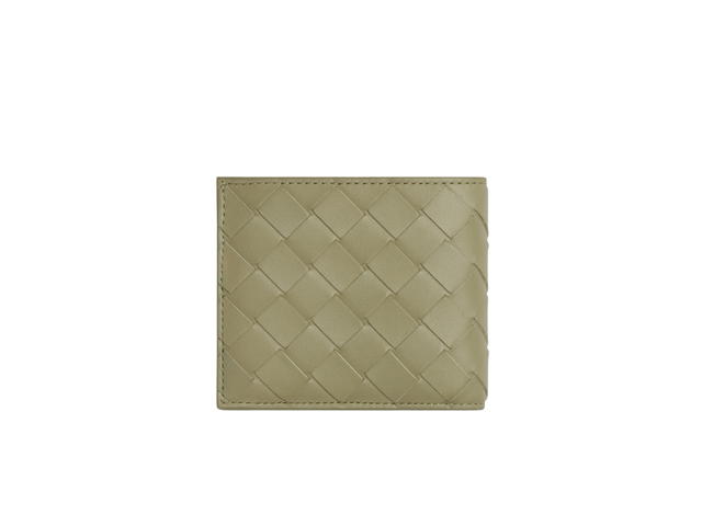 Bottega Veneta Bottega Veneta Intrecciato Bi-Fold Wallet With Coin Purse In Calfskin With Silver Finish Hardware Travertine-Parakeet - view 2