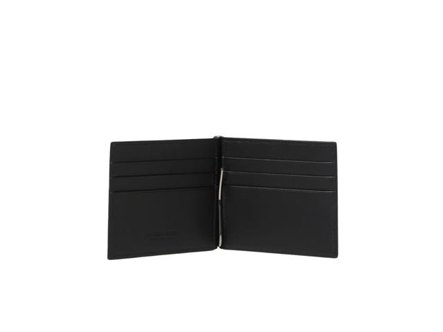 Bottega Veneta Bottega Veneta Intrecciato Bill Clip Wallet In Calfskin With Silver Finish Hardware Black-Black - view 2