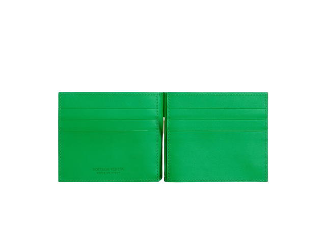 Bottega Veneta Bottega Veneta Intrecciato Bill Clip Wallet In Calfskin With Silver Finish Hardware Parakeet - view 2