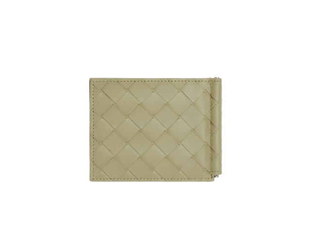 Bottega Veneta Bottega Veneta Intrecciato Bill Clip Wallet In Calfskin With Silver Finish Hardware Travertine - view 3