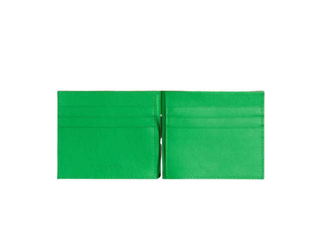 Bottega Veneta Bottega Veneta Intrecciato Bill Clip Wallet In Calfskin With Silver Finish Hardware Travertine-Parakeet - view 2