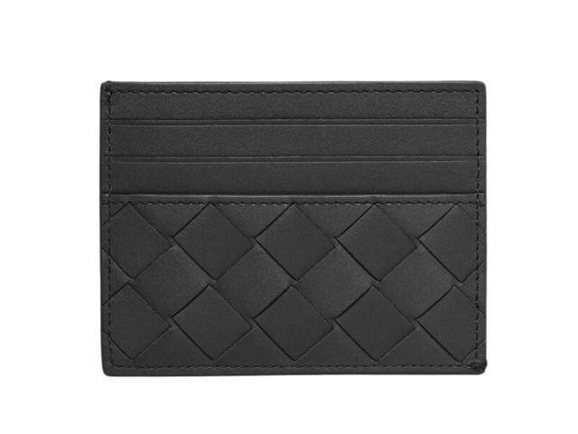 Bottega Veneta Bottega Veneta Intrecciato Card Holder in Black - view 1