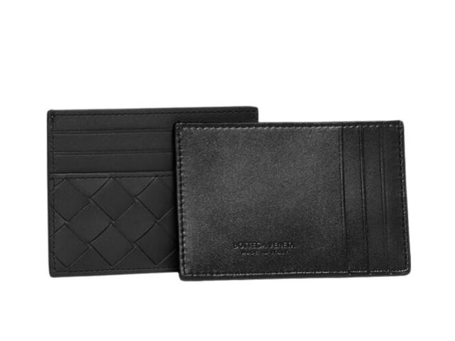 Bottega Veneta Bottega Veneta Intrecciato Card Holder in Black - view 2