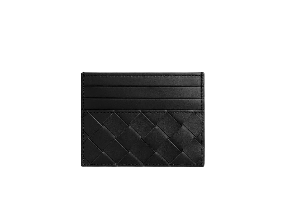 Bottega Veneta Bottega Veneta Intrecciato Credit Card Case In Calfskin Intrecciato Leather Black