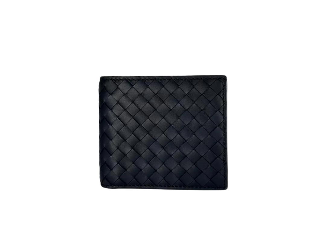 Bottega Veneta Bottega Veneta Intrecciato Half Wallet In Leather Navy