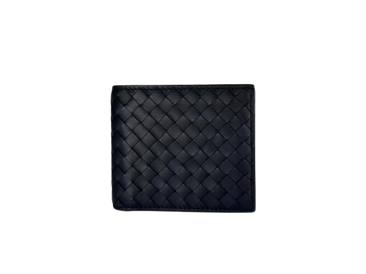 Bottega Veneta Bottega Veneta Intrecciato Half Wallet In Leather Navy