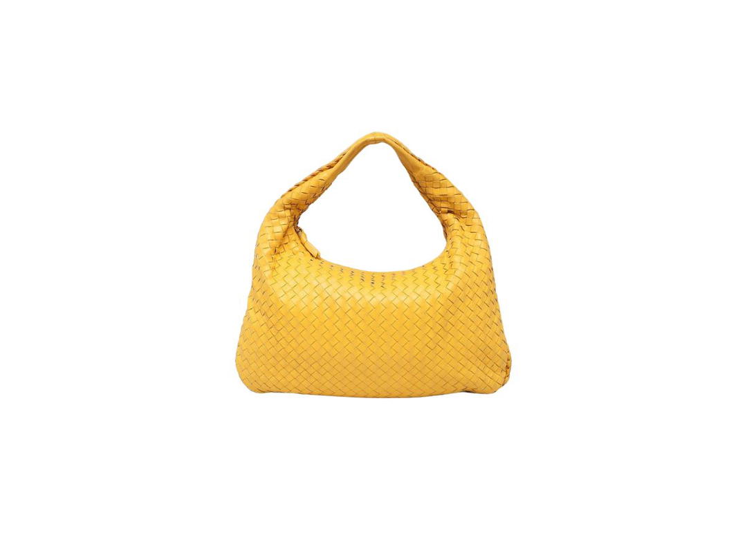 Bottega Veneta Bottega Veneta Intrecciato Medium Veneta Hobo Bag In Woven Nappa Leather Yellow