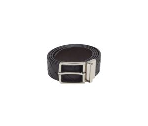 Buy Bottega Veneta Intrecciato Reversible Belt In Calfskin With Silver Finish Hardware Black-Fondant at Sasom – Authentic and Ready to Ship