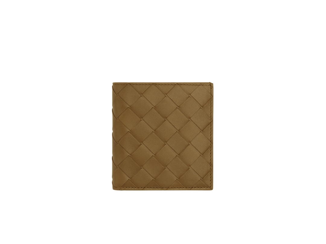 Bottega Veneta Bottega Veneta Intrecciato Slim Bi-Fold Wallet In Calfskin Leather Acorn