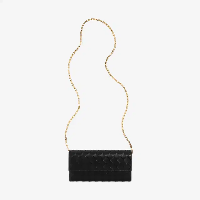 Bottega Veneta Bottega Veneta Intrecciato Wallet On Chain Black - view 2
