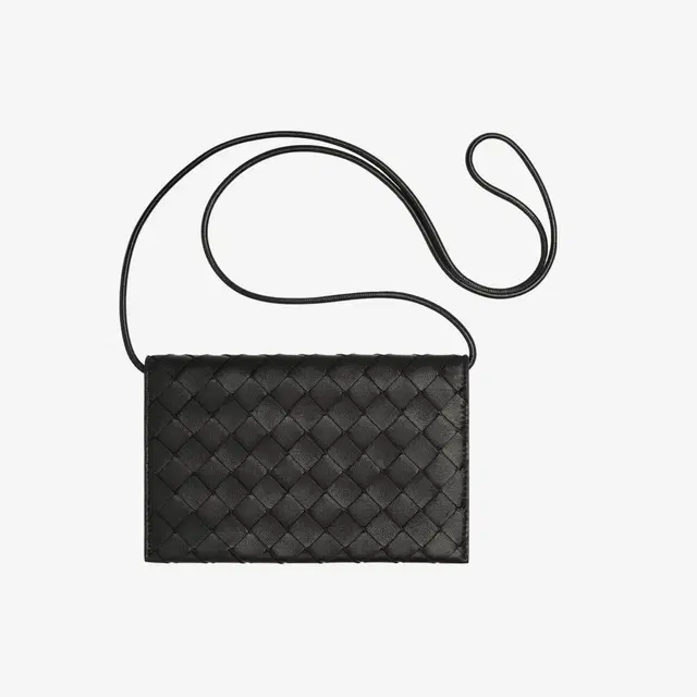 Bottega Veneta Bottega Veneta Intrecciato Wallet On Strap Black - view 2