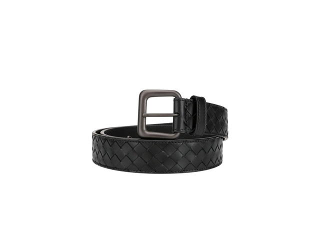 Bottega Veneta Bottega Veneta Intrecciato Weave Belt Black 35 MM - view 2
