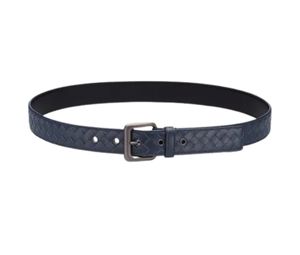 Buy Bottega Veneta Intrecciato Weave Belt Blue 35 MM at Sasom – Authentic and Ready to Ship