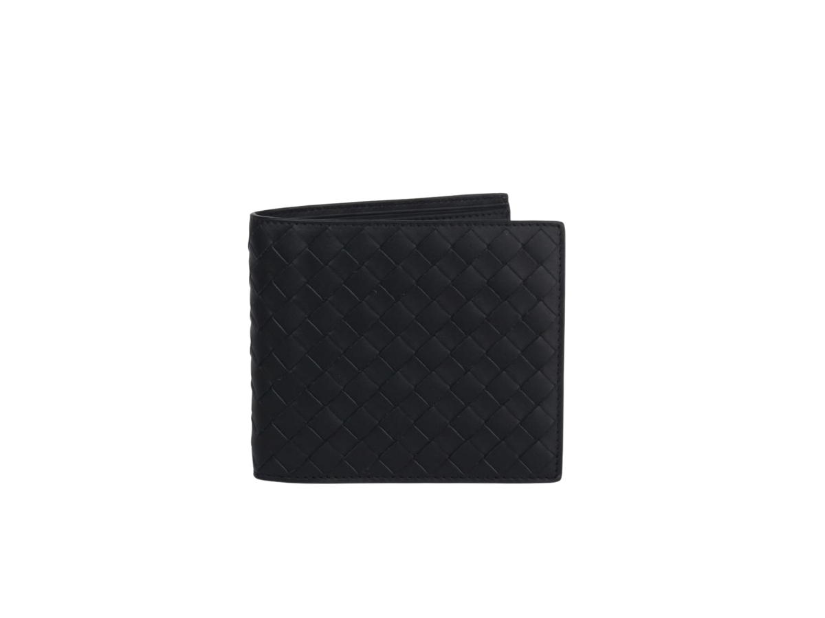 Bottega Veneta Bottega Veneta Intrecciato Weaving Half Wallet In Calfskin Leather With 8 Card Slots Black