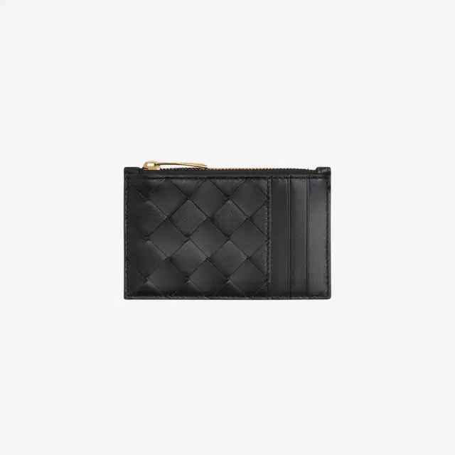 Bottega Veneta Bottega Veneta Intrecciato Zipped Card Case Black - view 2