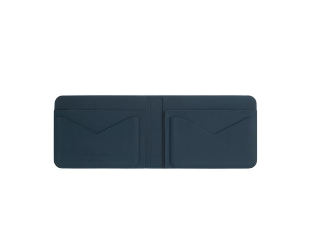 Bottega Veneta Bottega Veneta Intreccio Rubber Silicone Bi-Fold Wallet In Wool Deep Blue - view 2