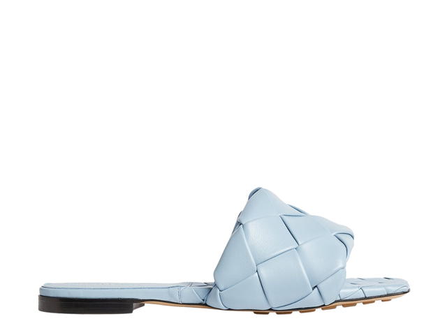 Bottega Veneta Bottega Veneta Lido Flat Sandal In Lambskin Leather Blue - view 1