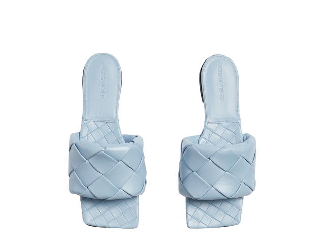 Bottega Veneta Bottega Veneta Lido Flat Sandal In Lambskin Leather Blue - view 2