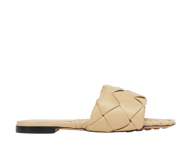Bottega Veneta Bottega Veneta Lido Flat Sandal In Lambskin Leather With Rubber Leather Sole Cane Sugar - view 1