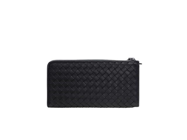 Bottega Veneta Bottega Veneta Long Zipper Wallet In Lambskin Leather Black - view 1