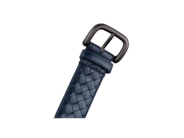 Bottega Veneta Bottega Veneta Men's Blue Cowhide Woven Belt 73784 V4650 4013 - view 3