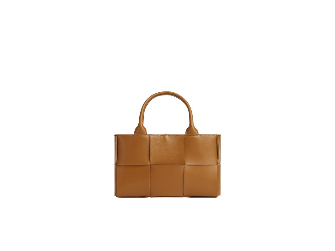 Bottega Veneta Bottega Veneta Mini Arco Tote Bag In Lambskin With Gold Finish Hardware Camel