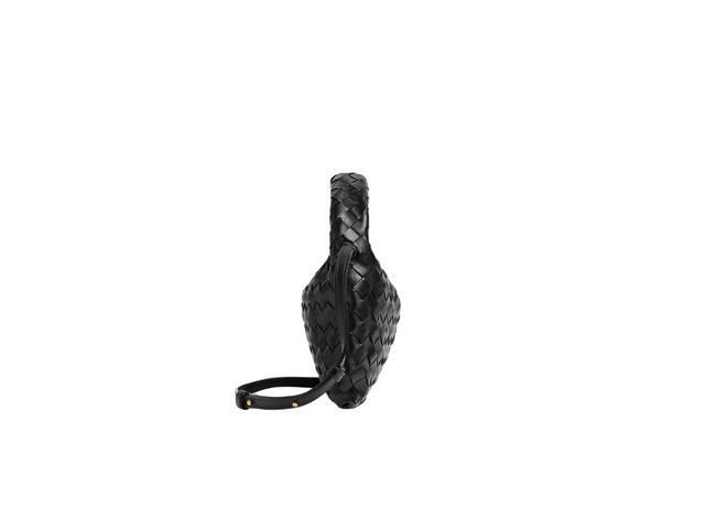Bottega Veneta Bottega Veneta Mini Hop In Calfskin Leather With Brass Finish Hardware Black - view 2