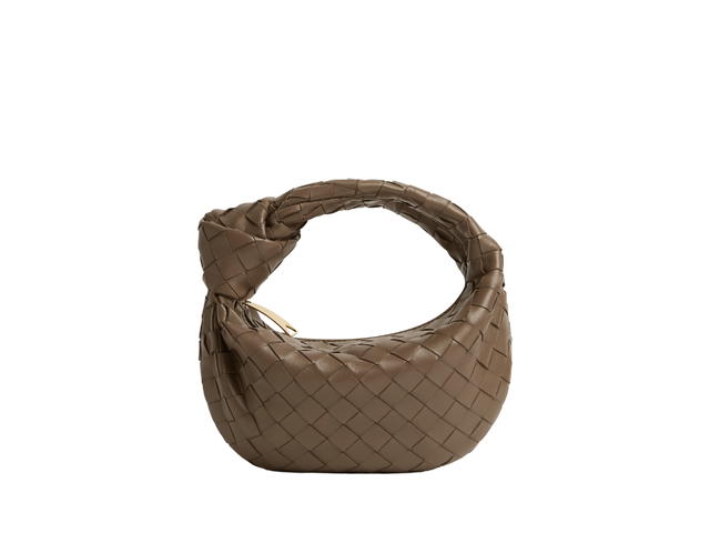 Bottega Veneta Bottega Veneta Mini Jodie In Lambskin With Gold Finish Hardware Taupe Grey - view 1