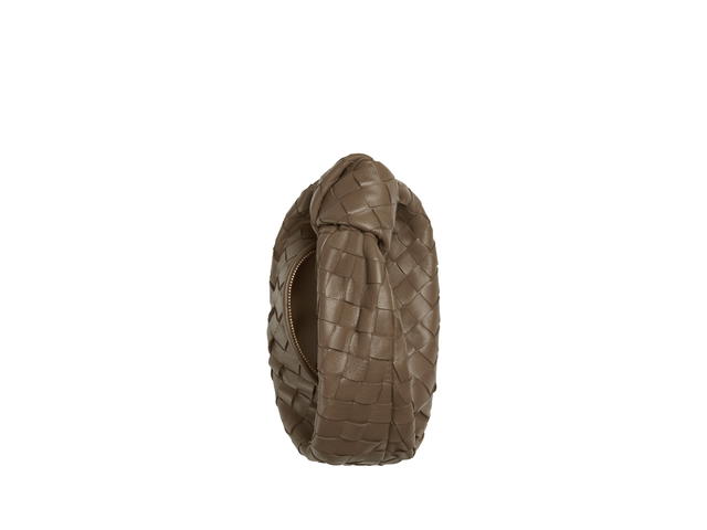 Bottega Veneta Bottega Veneta Mini Jodie In Lambskin With Gold Finish Hardware Taupe Grey - view 3