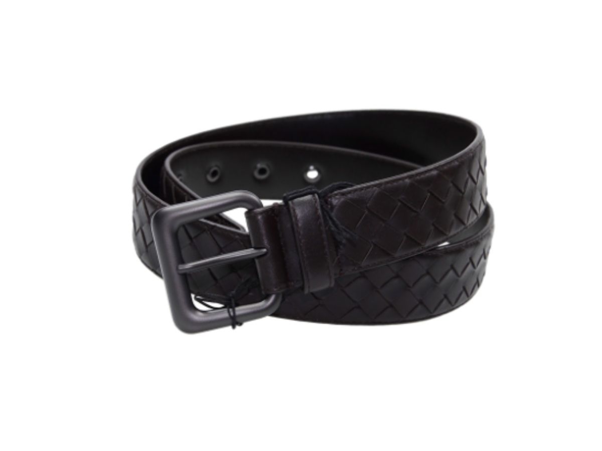 Bottega Veneta Bottega Veneta Nero Intrecciato VN Belt Brown