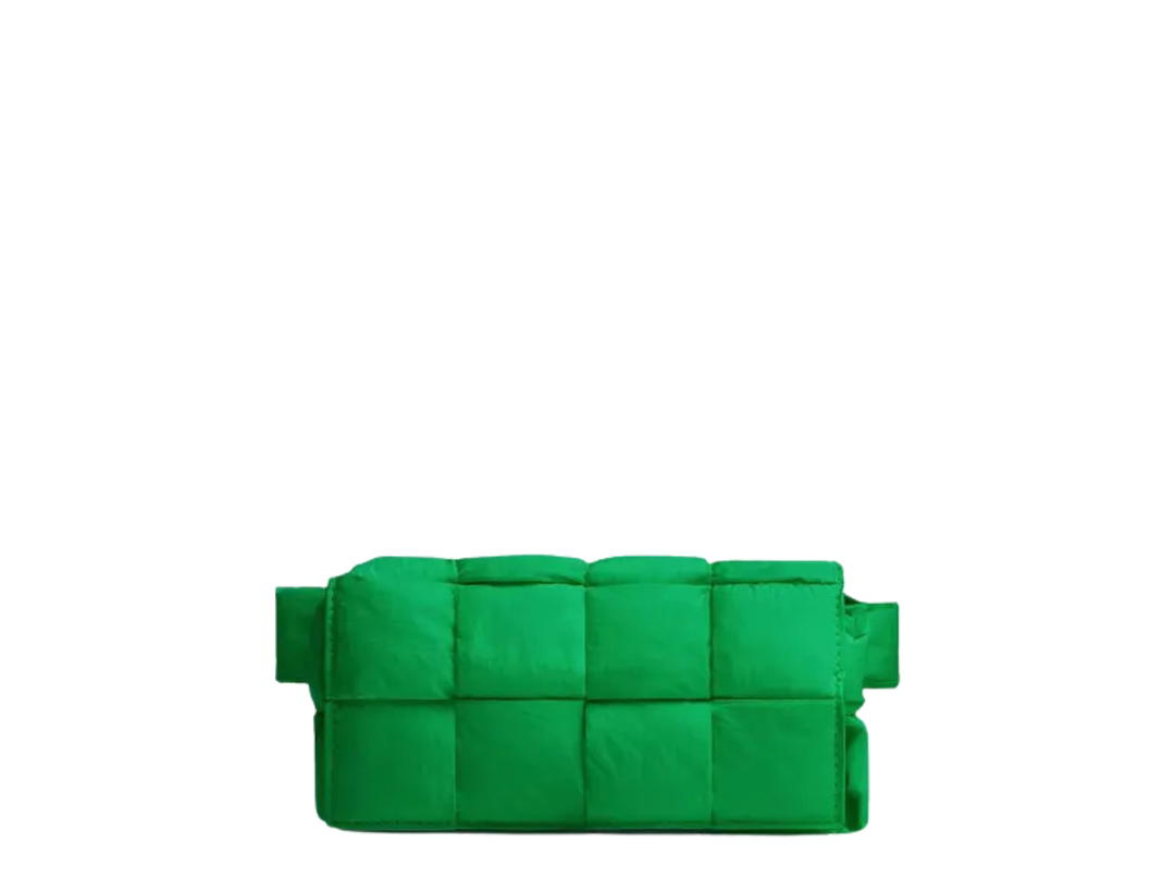 Bottega Veneta Bottega Veneta Padded Tech Cassette Belt Bag In Parakeet Silver With Green