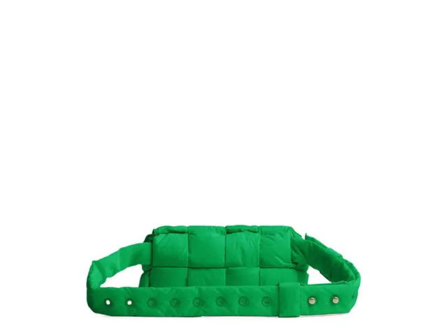Bottega Veneta Bottega Veneta Padded Tech Cassette Belt Bag In Parakeet Silver With Green - view 2