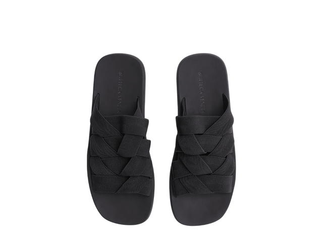 Bottega Veneta Bottega Veneta Intrecciato Elastic Slides Black - view 2