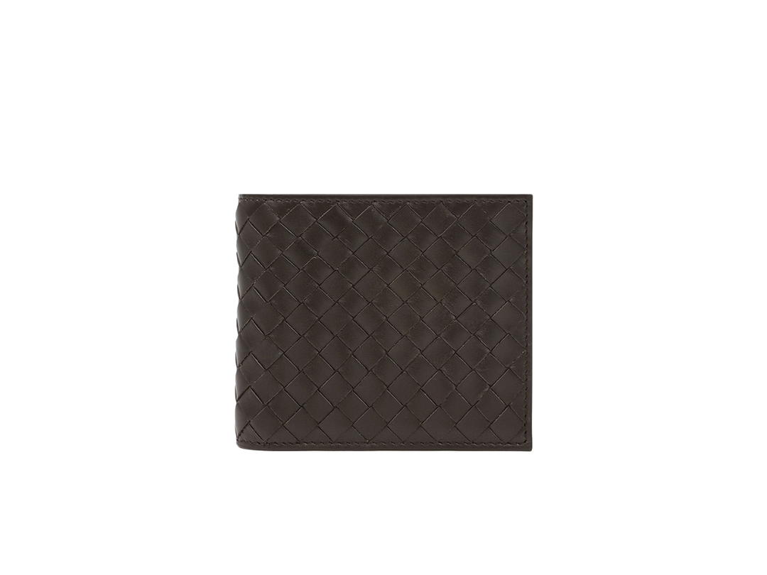 Bottega Veneta Bottega Veneta Bi-fold Wallet In Intrecciato Leather With Eight Card Slots Espresso
