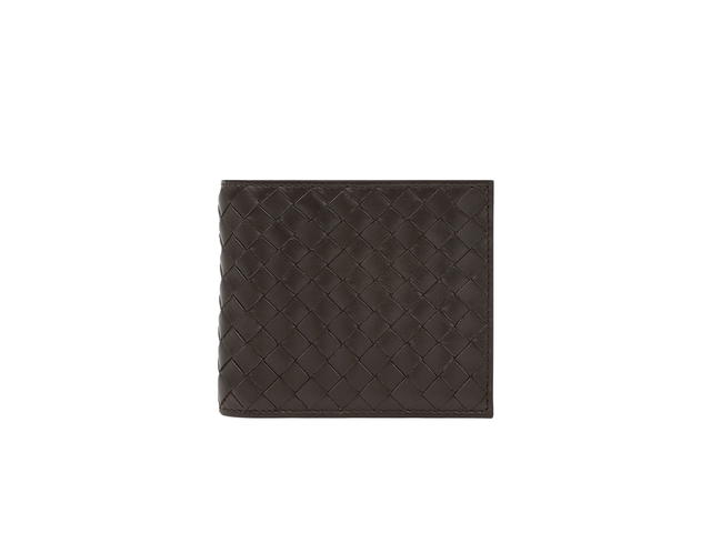 Bottega Veneta Bottega Veneta Bi-fold Wallet In Intrecciato Leather With Eight Card Slots Espresso - view 1