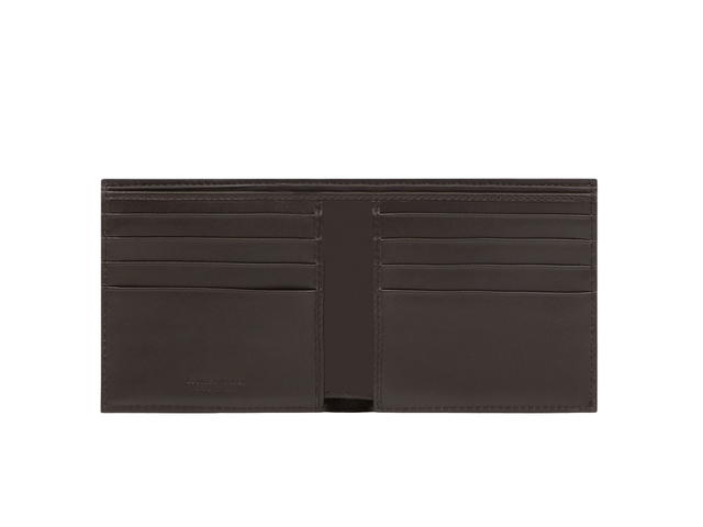 Bottega Veneta Bottega Veneta Bi-fold Wallet In Intrecciato Leather With Eight Card Slots Espresso - view 3