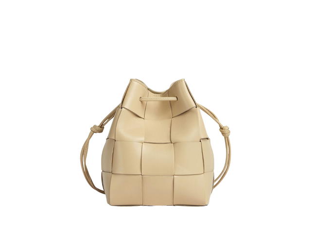 Bottega Veneta Bottega Veneta Small Cassette Cross-Body Bucket With Gold finish Hardware Porridge - view 1