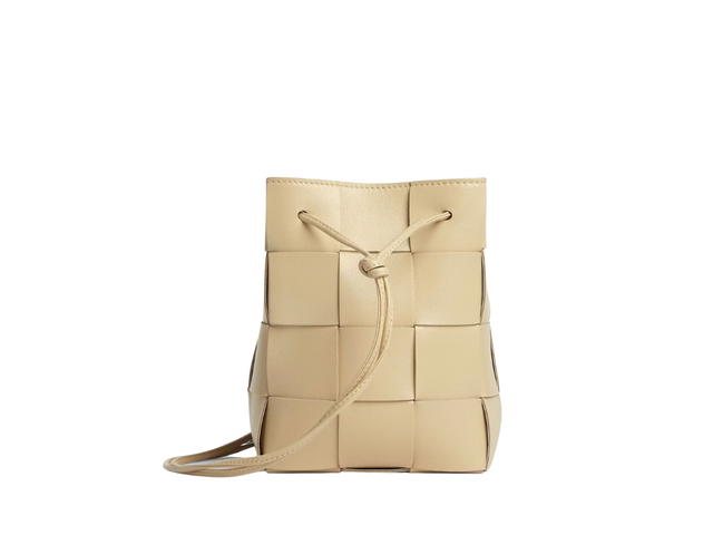 Bottega Veneta Bottega Veneta Small Cassette Cross-Body Bucket With Gold finish Hardware Porridge - view 2
