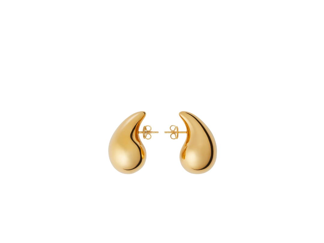 Bottega Veneta Bottega Veneta Small Drop Earrings In 925 Sterling Silver Hardware Yellow Gold