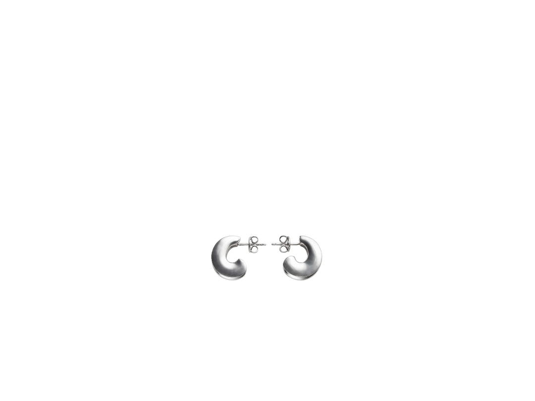 Bottega Veneta Bottega Veneta Small H Beam Earrings In 925 Sterling Silver Hardware Silver