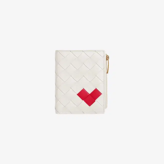 Bottega Veneta Bottega Veneta Small Intrecciato Bi-Fold Zip Wallet White - view 2