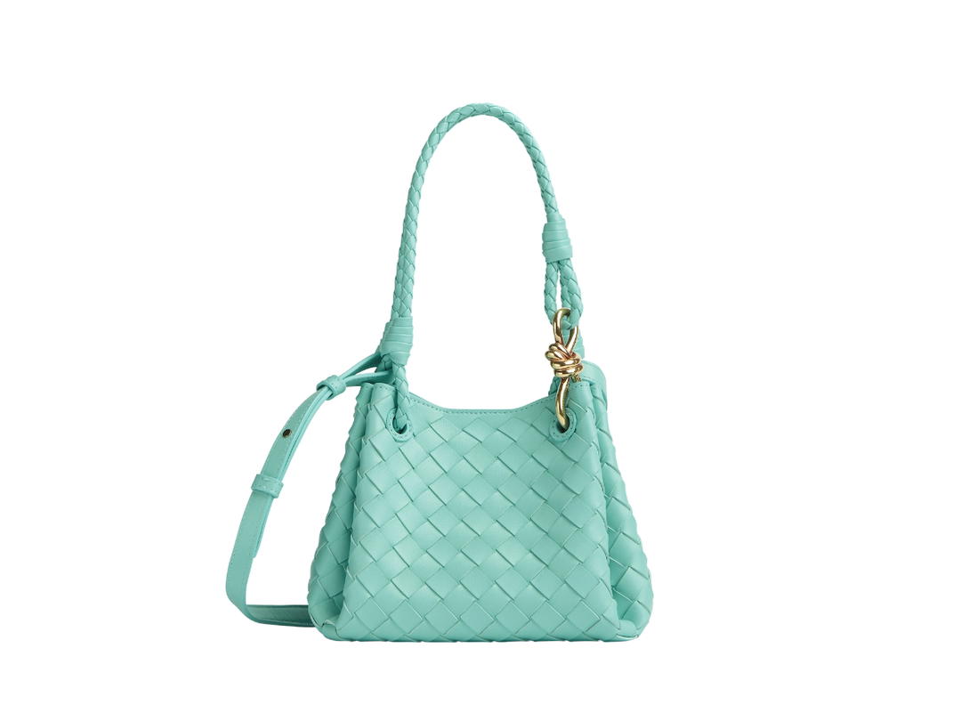 Bottega Veneta Bottega Veneta Small Parachute In Lambskin With Brass Finish Hardware Green Oasis